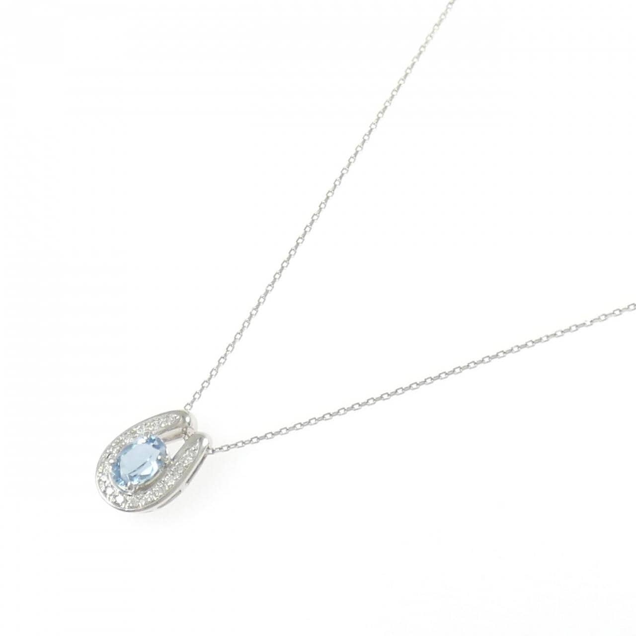 PT900/PT850 アクアマリン ネックレス 0.66CT