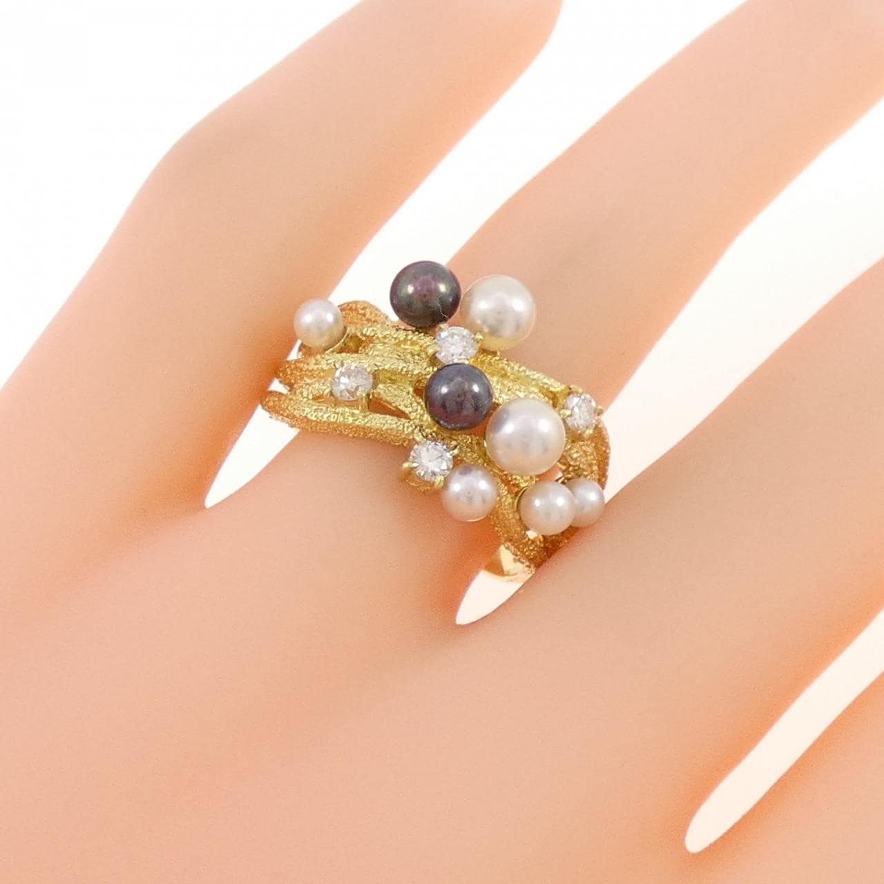 K18YG アコヤパール リング