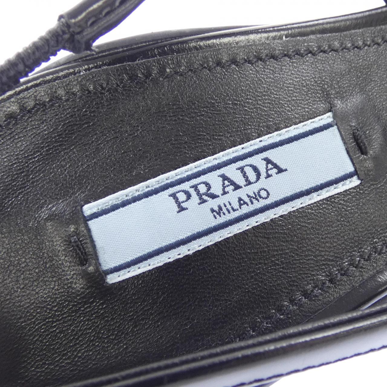 プラダ PRADA トライアングルロゴ メッシュスリングバック 1I828M パンプス