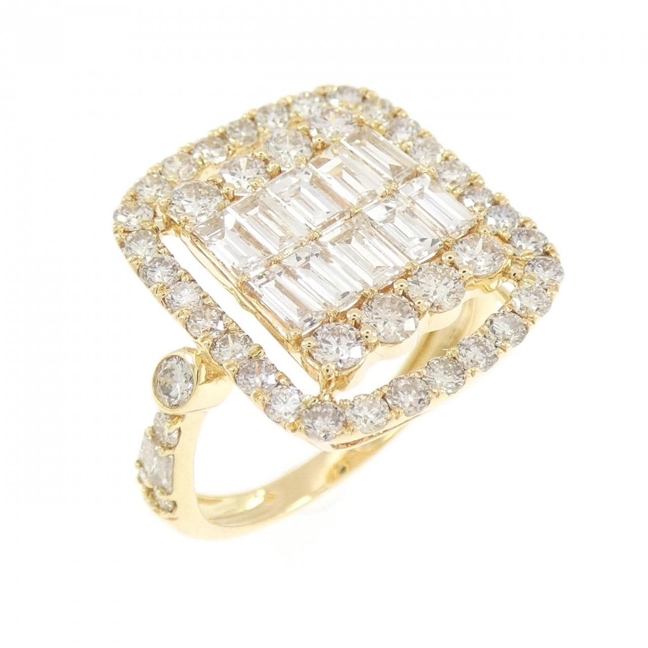 K18YG ダイヤモンド リング 2.00CT
