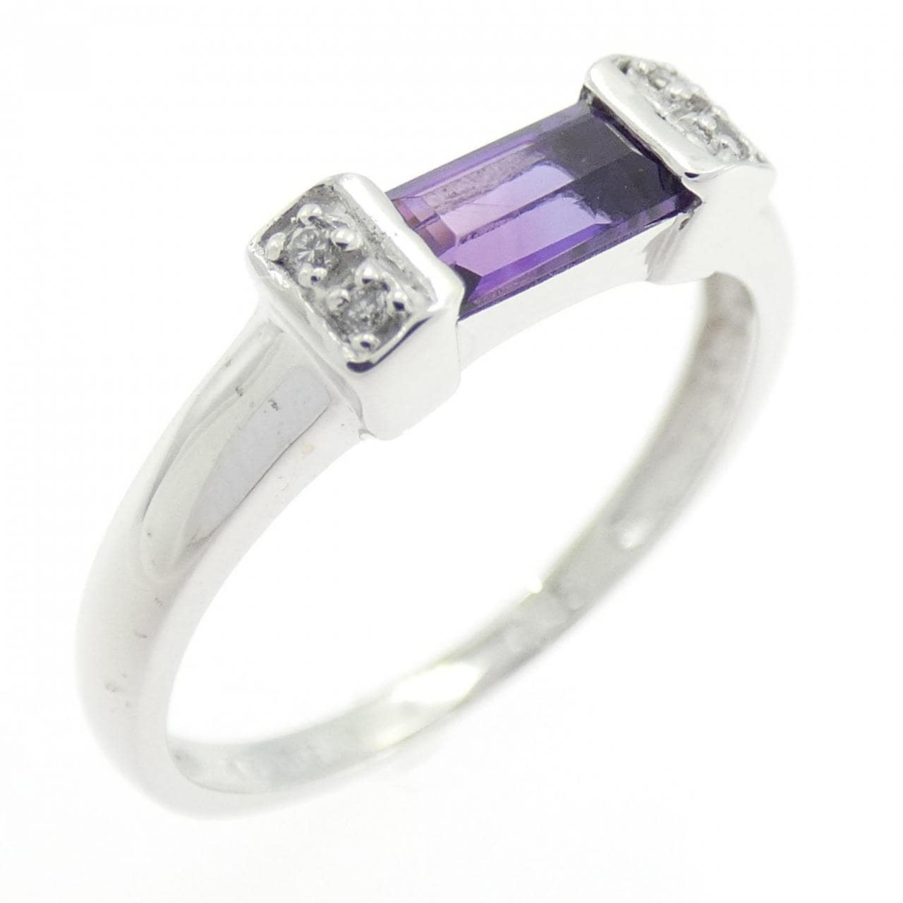 K18WG amethyst ring