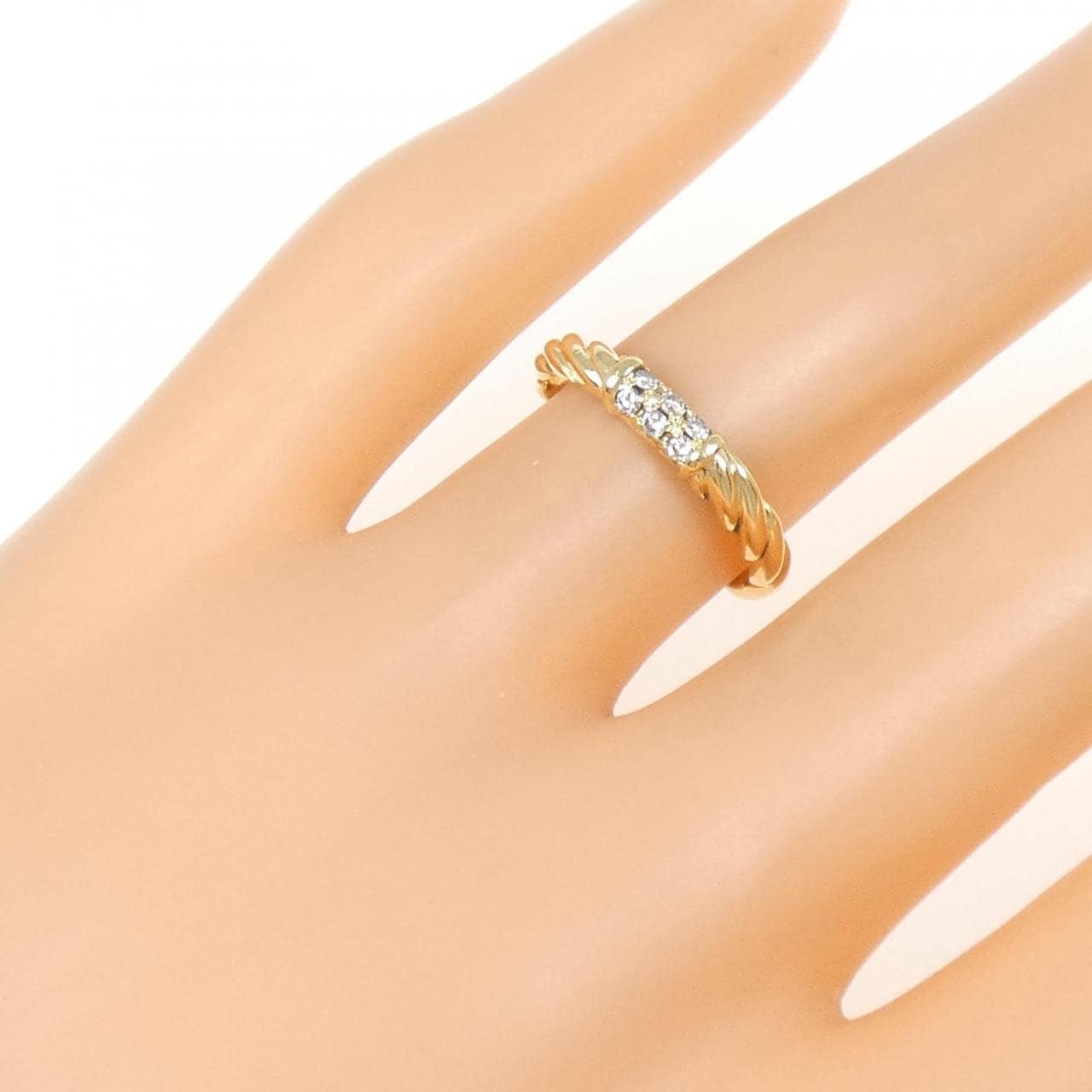 K18YG ダイヤモンド リング 0.09CT