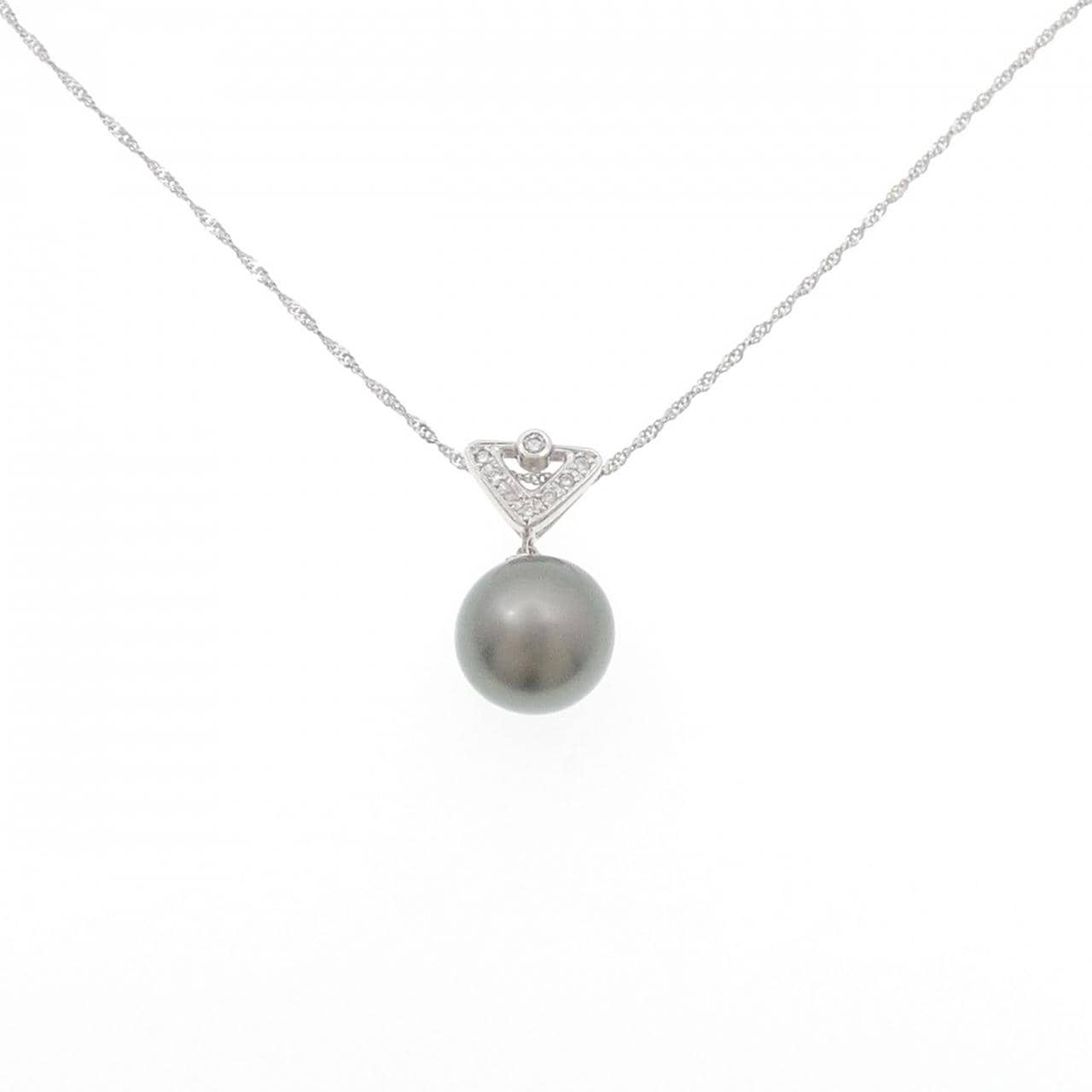 PT900/PT850 黒蝶パール ネックレス 11.6mm