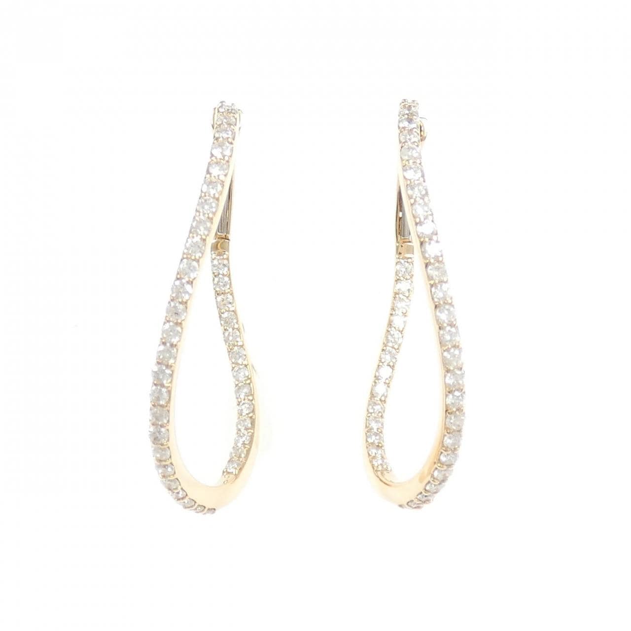 K18PG ダイヤモンド ピアス 0.76CT