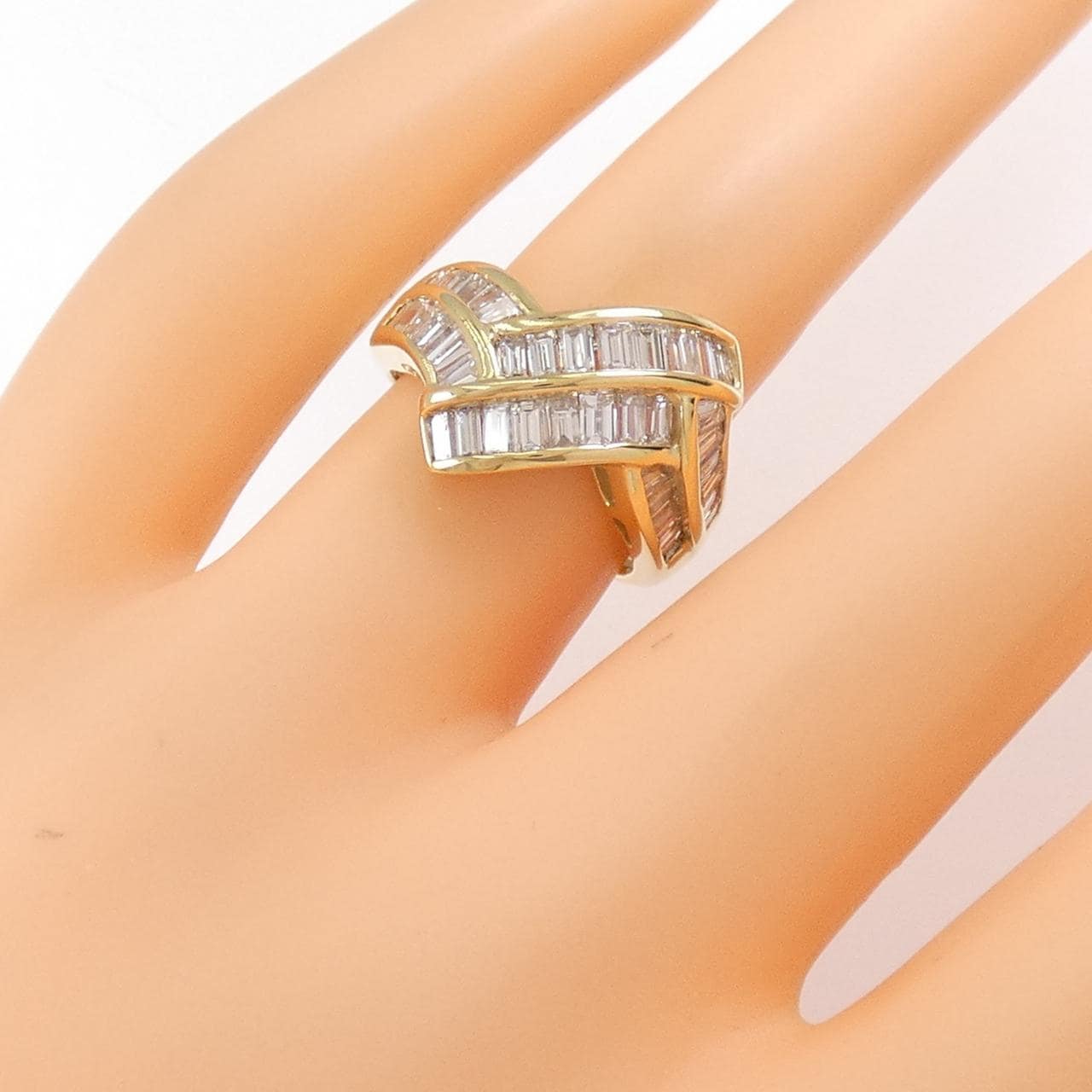 K18YG ダイヤモンド リング 2.20CT