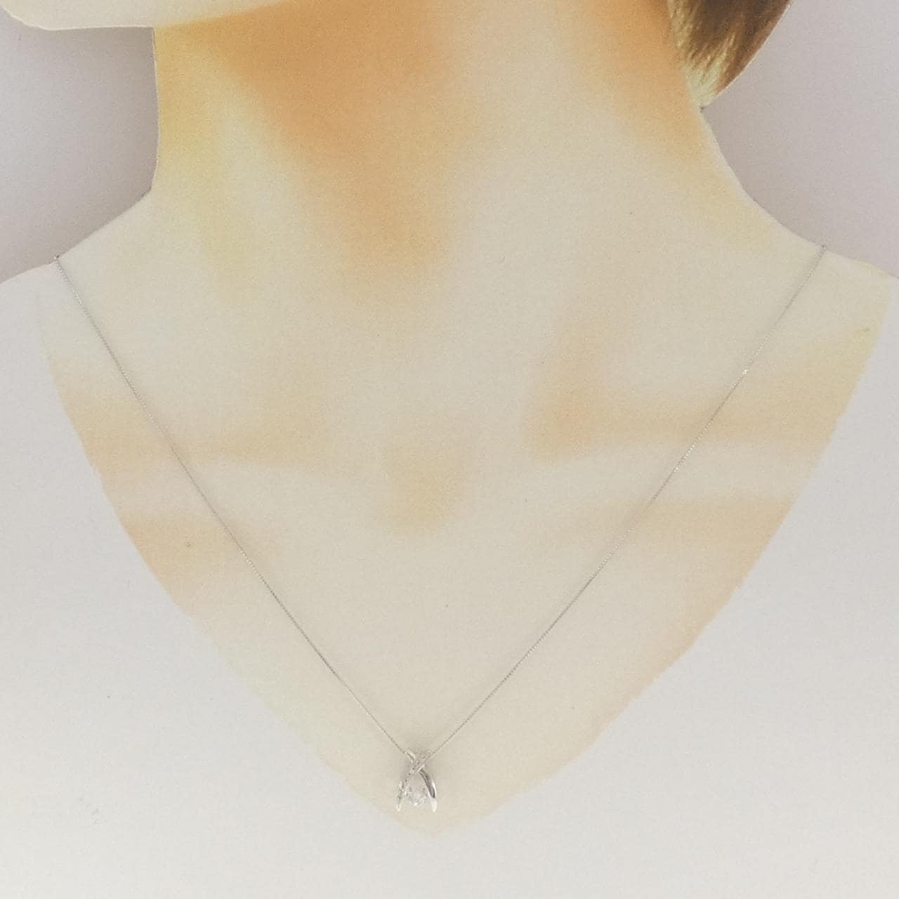 K18WG ダイヤモンド ネックレス 0.20CT