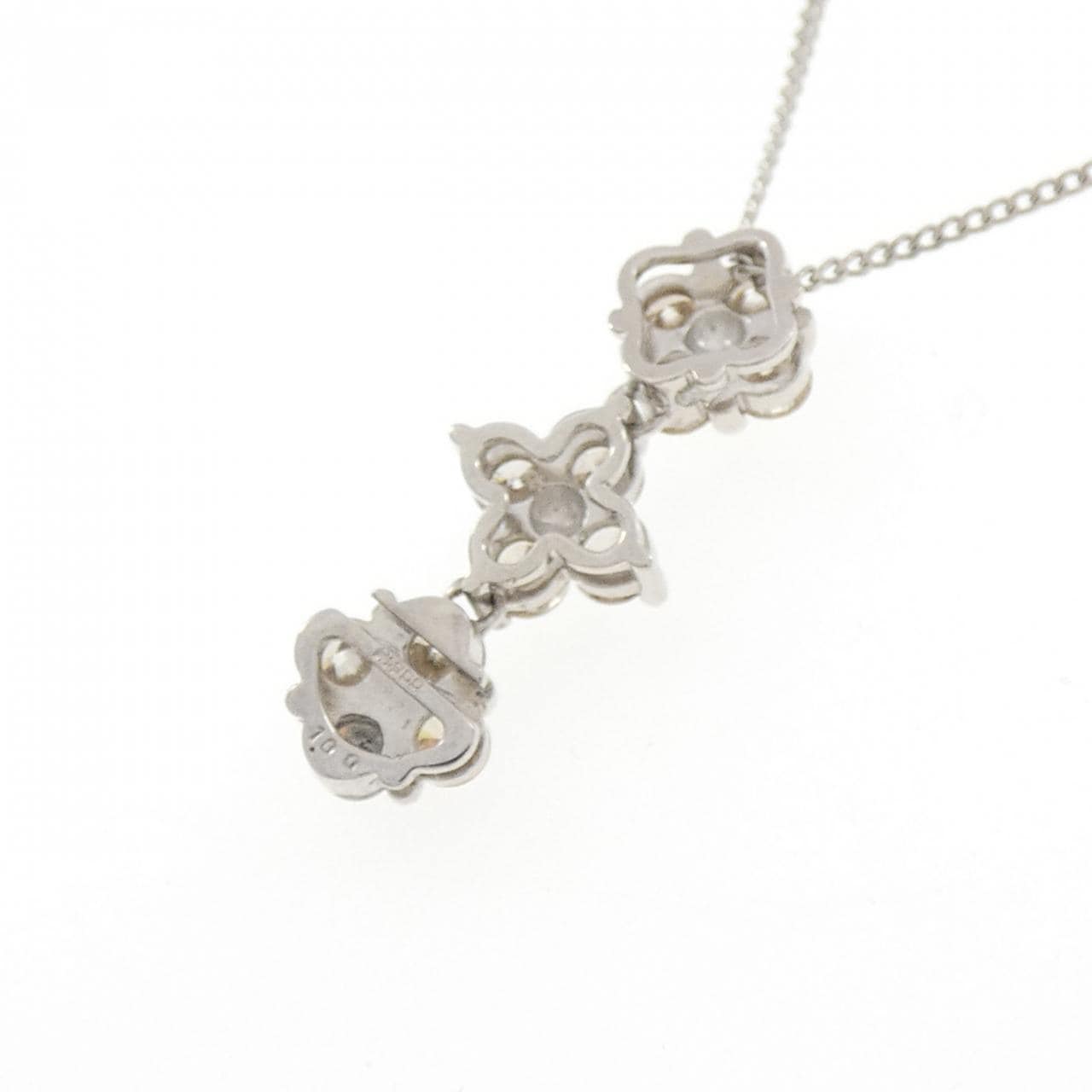 PT900/PT850 フラワー ダイヤモンド ネックレス 1.00CT