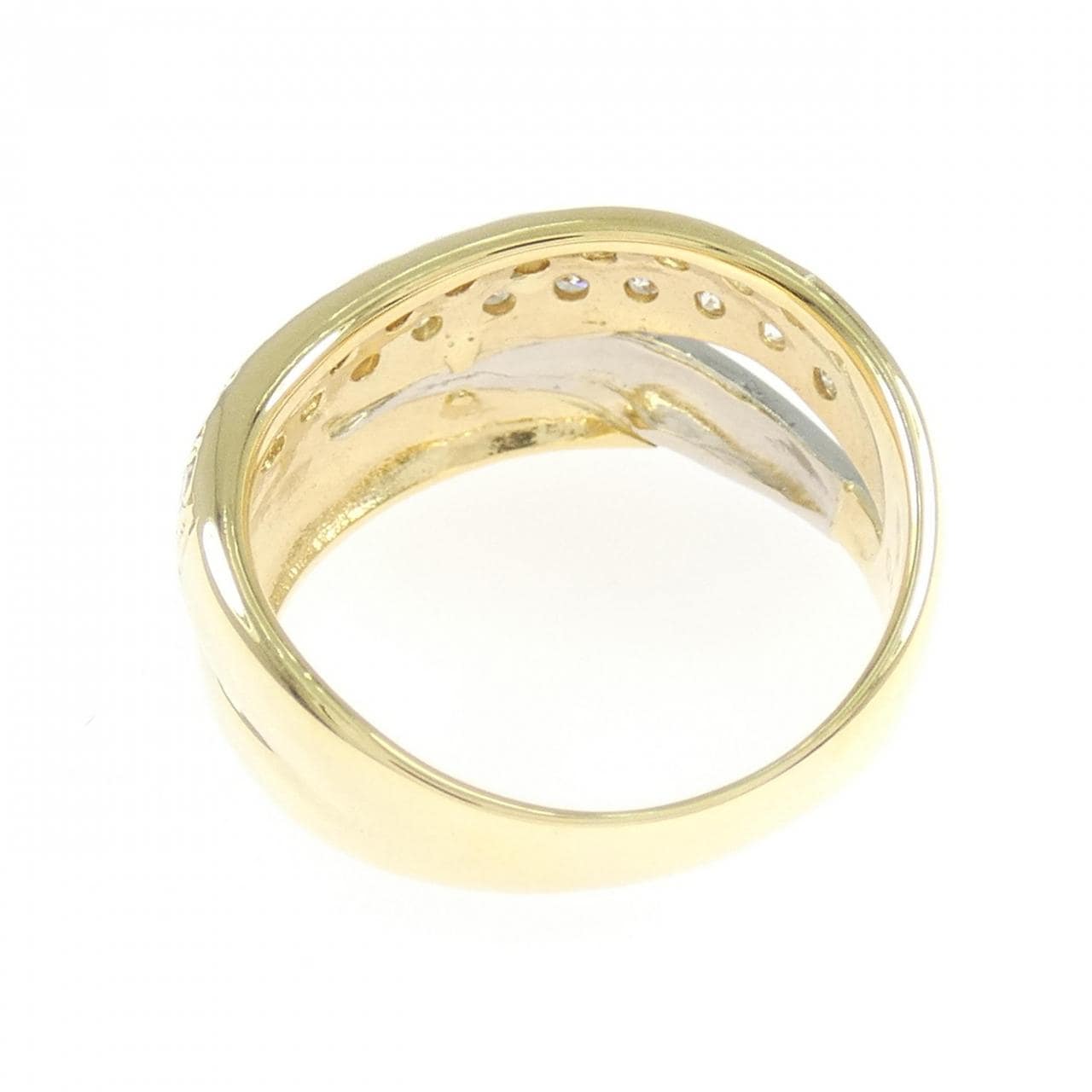 K18YG/PT850 ダイヤモンド リング 0.55CT