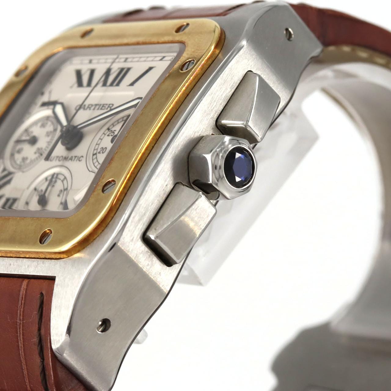 カルティエ サントス100クロノ コンビ W20091X7 SSxYG 自動巻