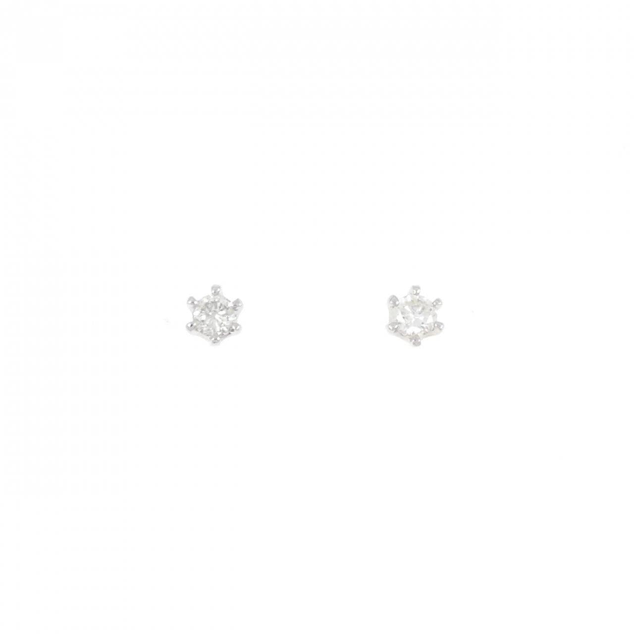 PT ソリティア ダイヤモンド ピアス 0.27CT