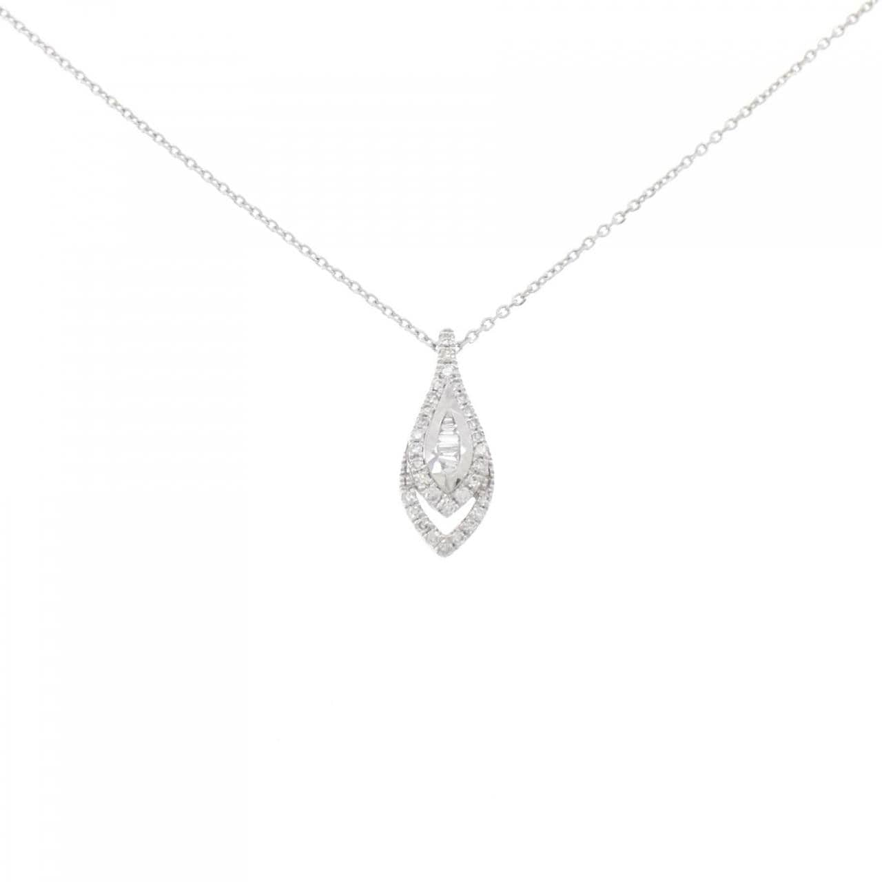 PT/K18WG Diamond Necklace 0.15CT