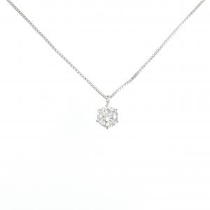 PT900/PT850 ソリティア ダイヤモンド ネックレス 0.319CT