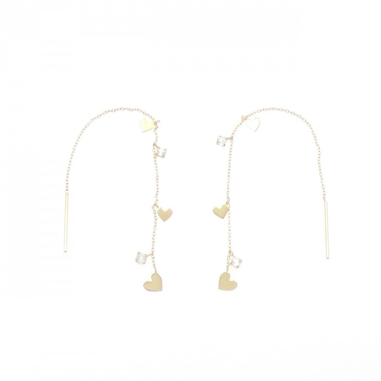 K18YG ホワイトトパーズ ピアス