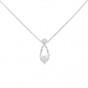 PT900/PT850 ハート ダイヤモンド ネックレス 0.354CT