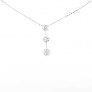 K18WG ダイヤモンド ネックレス 1.00CT