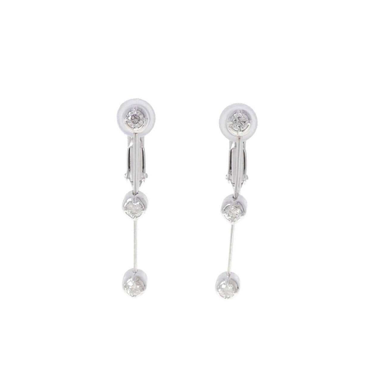 K18WG/K14WG ダイヤモンド イヤリング 0.30CT