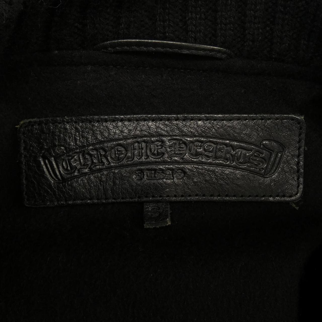 クロムハーツ CHROME HEARTS レターマン LETTERMAN CHマルチレザーパッチ　レザースリーブ 2225-304-9840 スタジャン