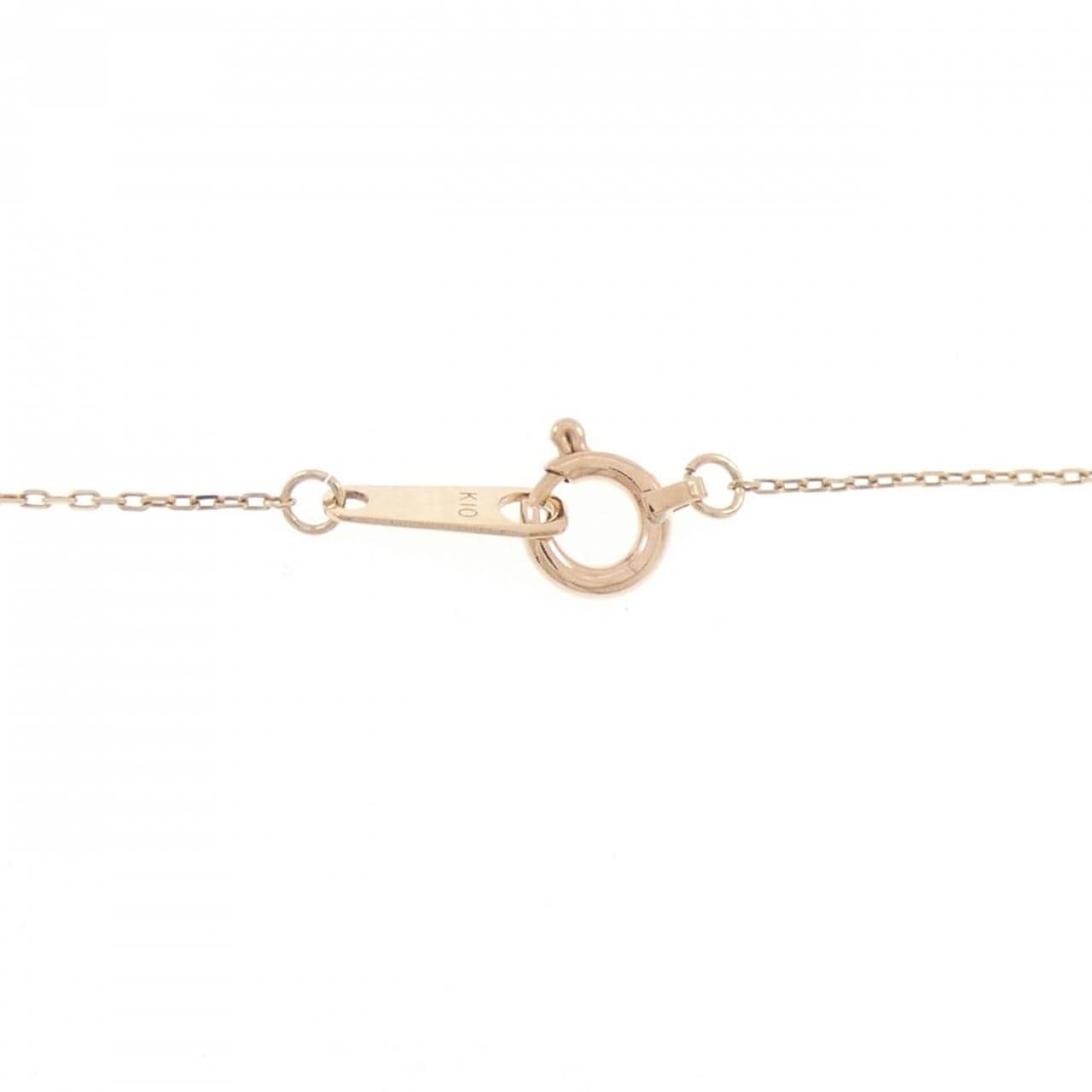 K10PG イニシャルF ダイヤモンド ネックレス 0.01CT