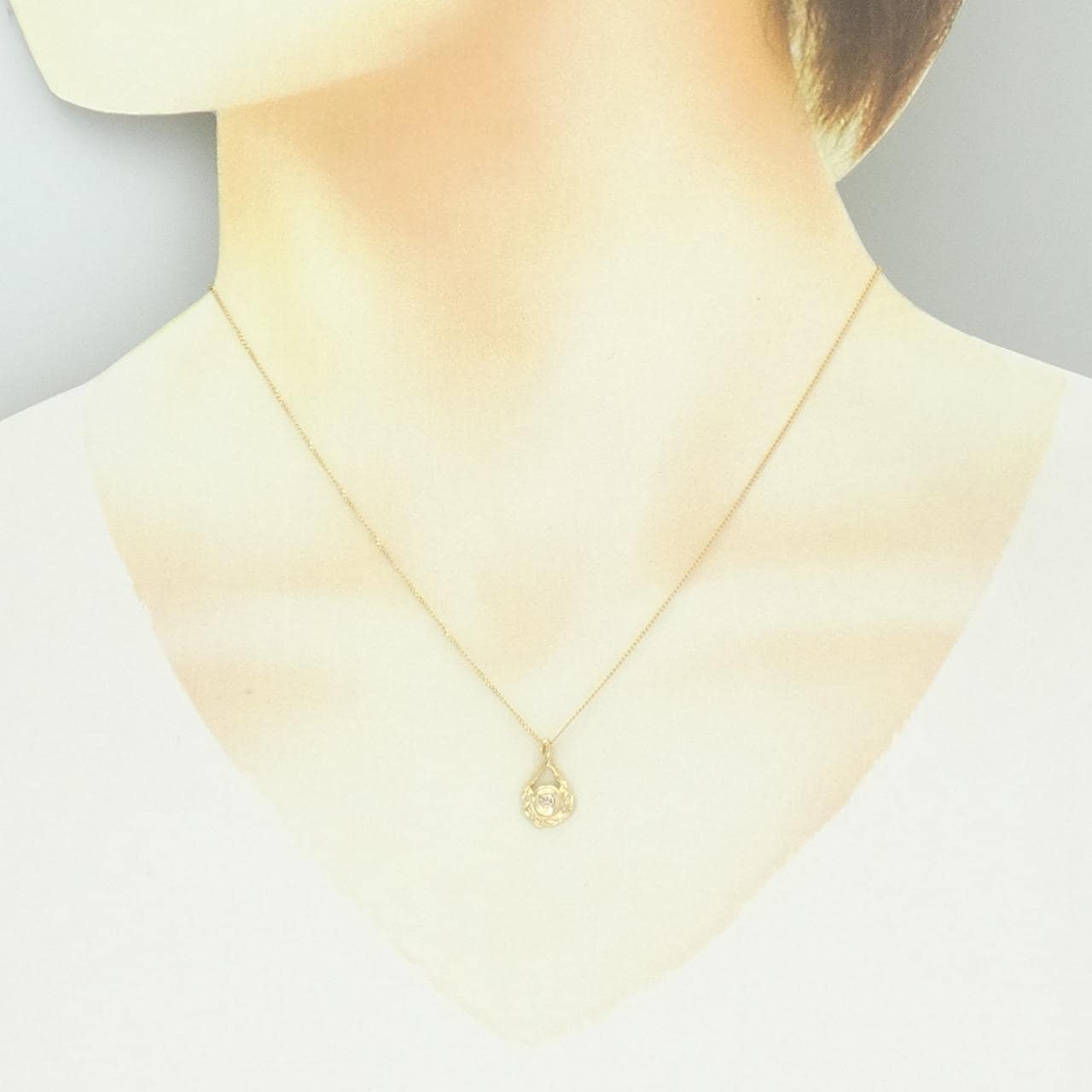 K18YG ダイヤモンド ネックレス 0.05CT