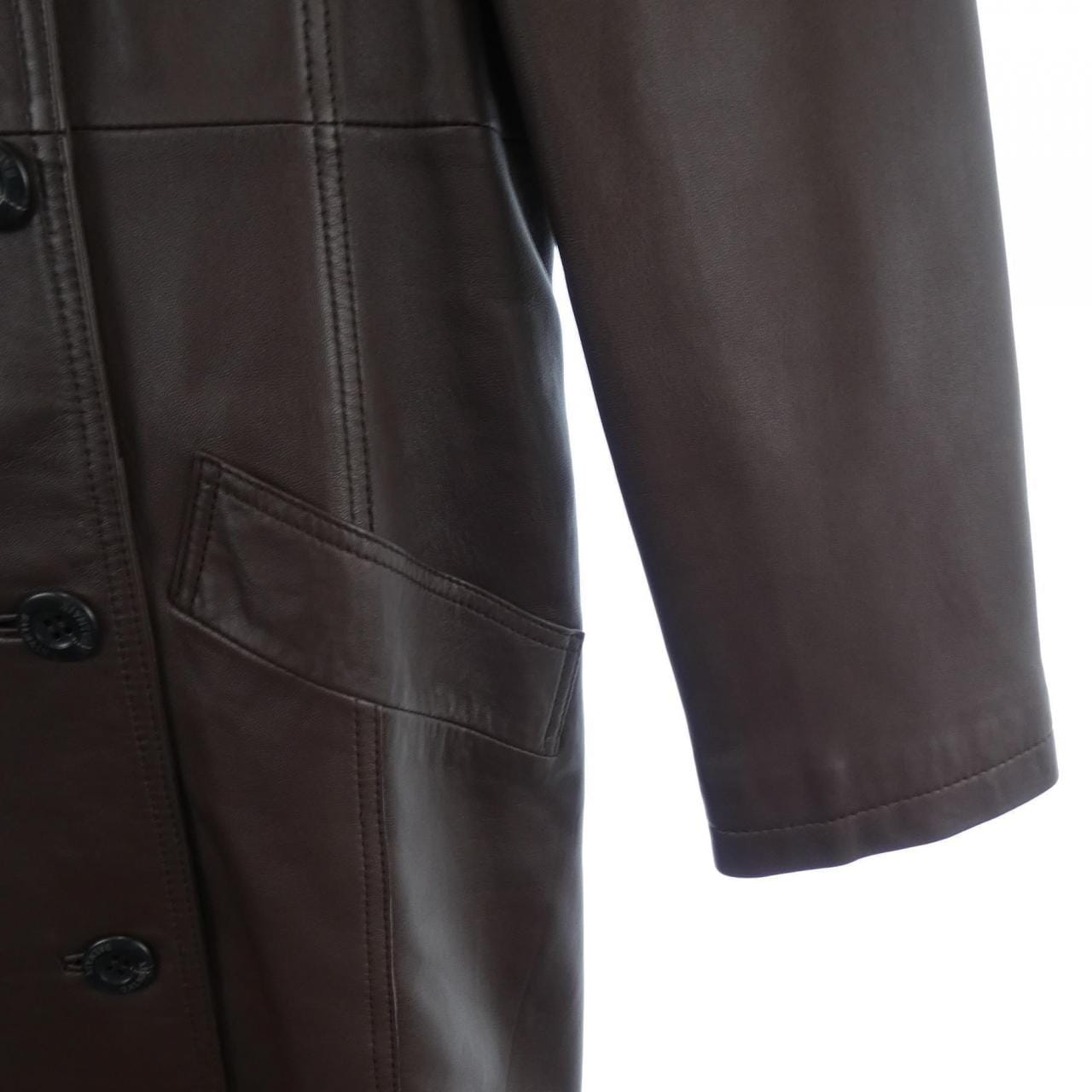 BALMAIN leather coat