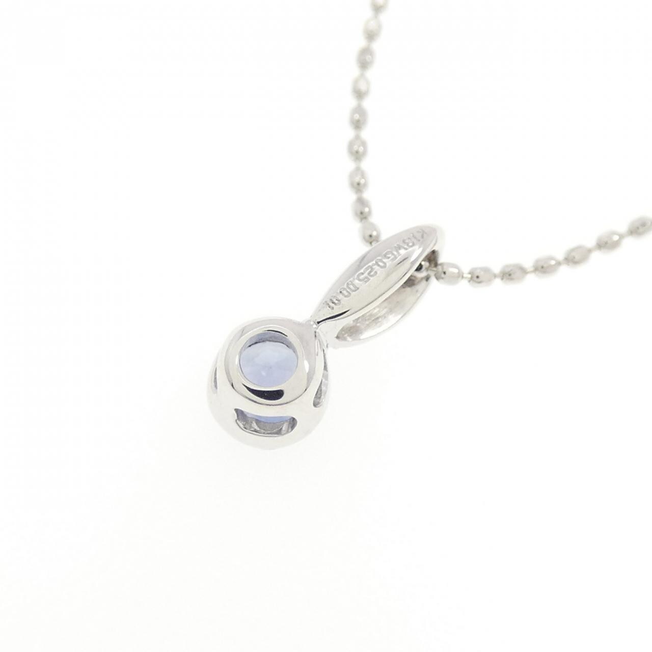 K18WG サファイヤ ネックレス 0.25CT