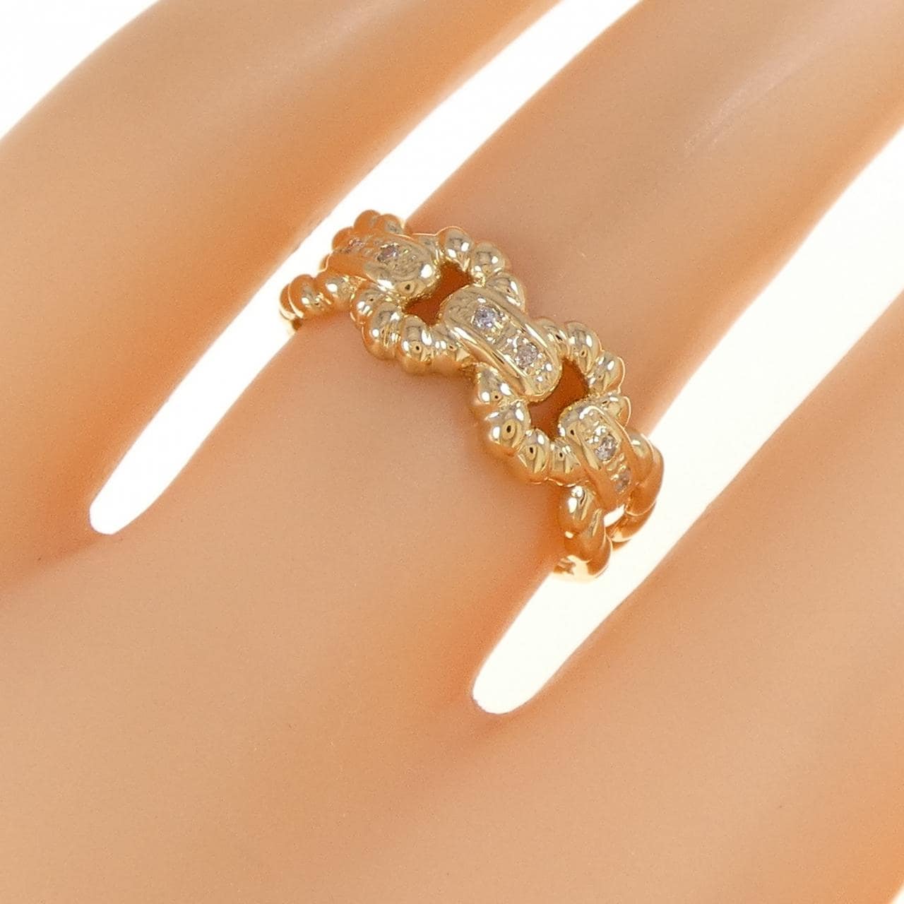 K18YG ダイヤモンド リング 0.03CT