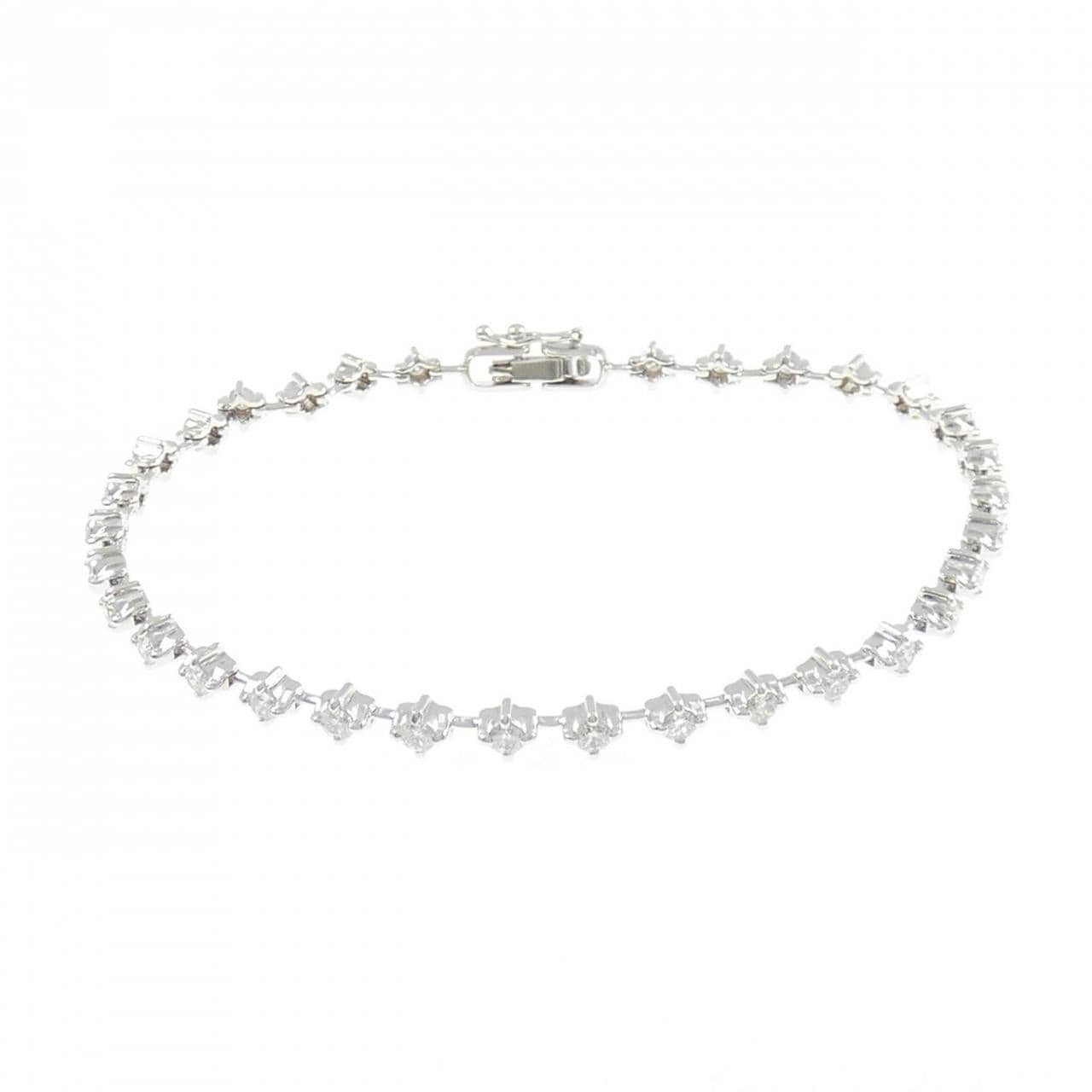 K18WG ダイヤモンド ブレスレット 1.50CT