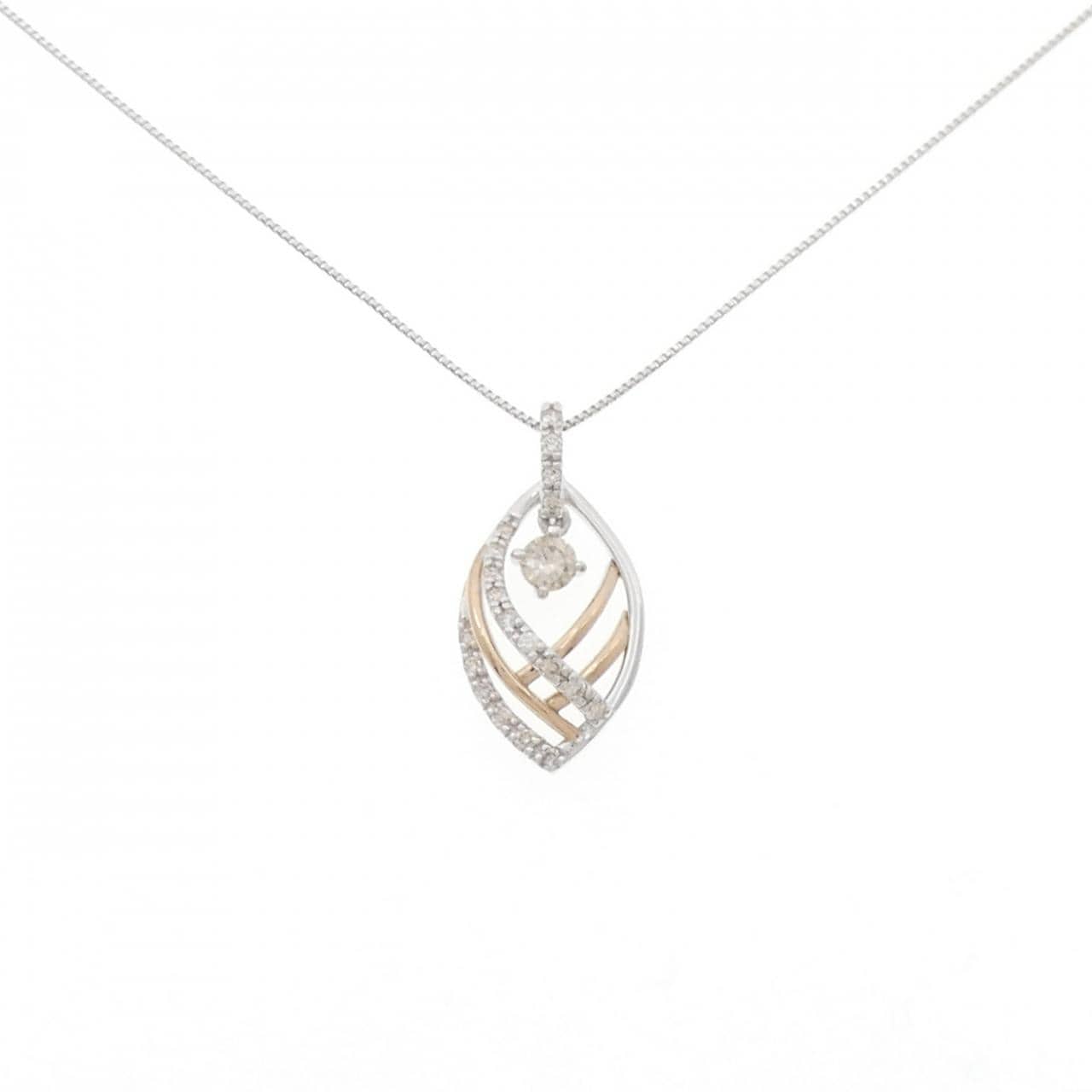 K18WG/K18PG ダイヤモンド ネックレス 0.23CT