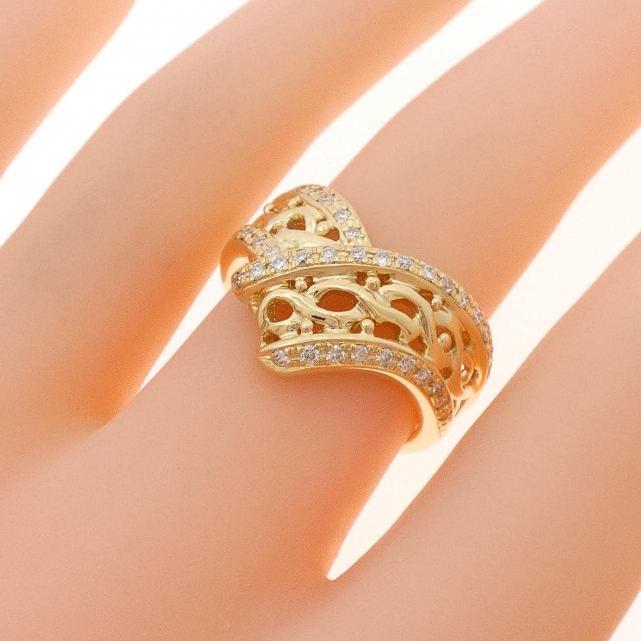 K18YG ダイヤモンド リング 0.27CT