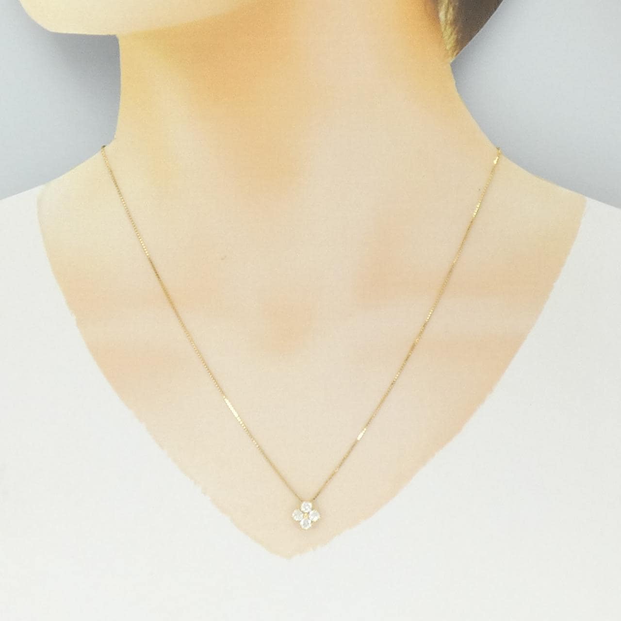 【新品】K18YG ダイヤモンド ネックレス 0.503CT F SI1 VG-GOOD