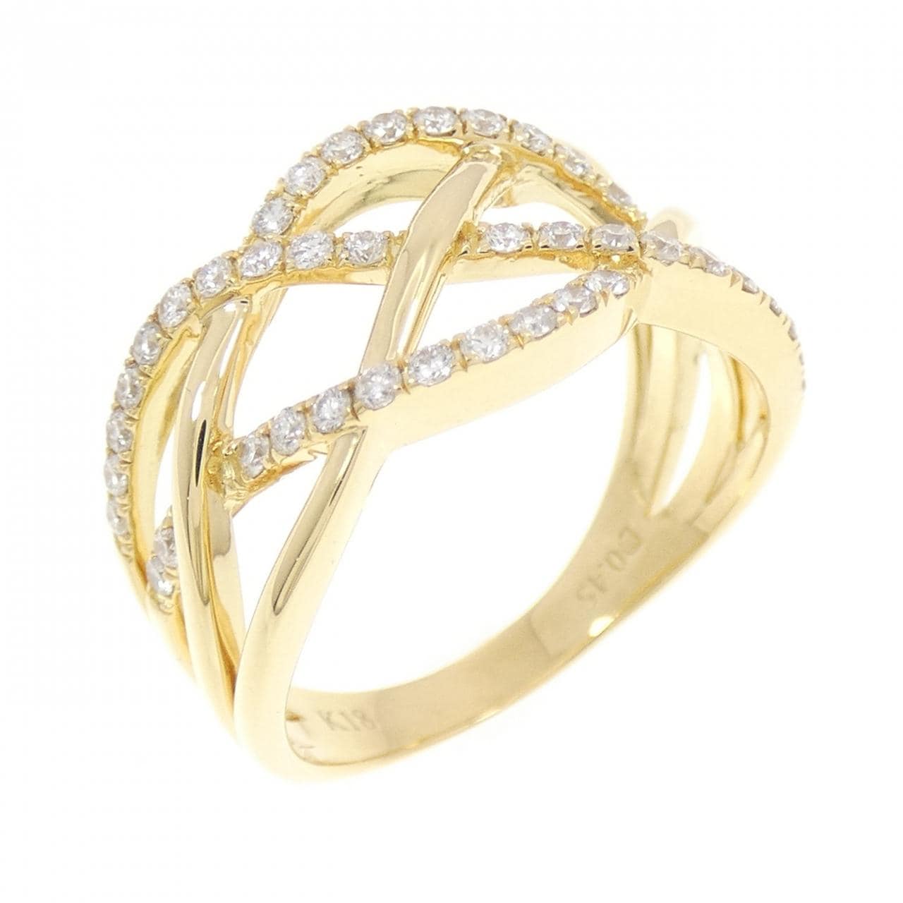 K18YG ダイヤモンド リング 0.45CT