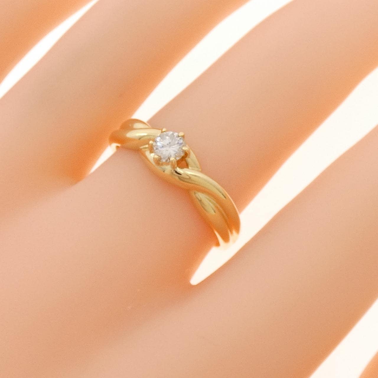 K18YG ダイヤモンド リング 0.20CT