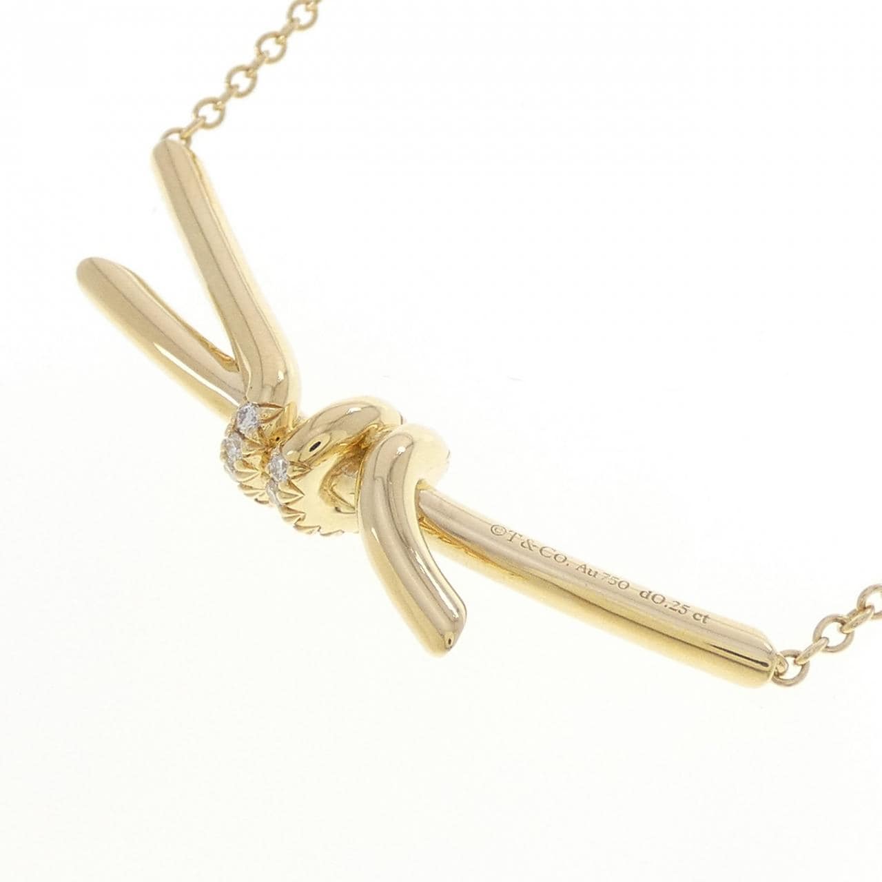 ティファニー ノット ネックレス 0.25CT