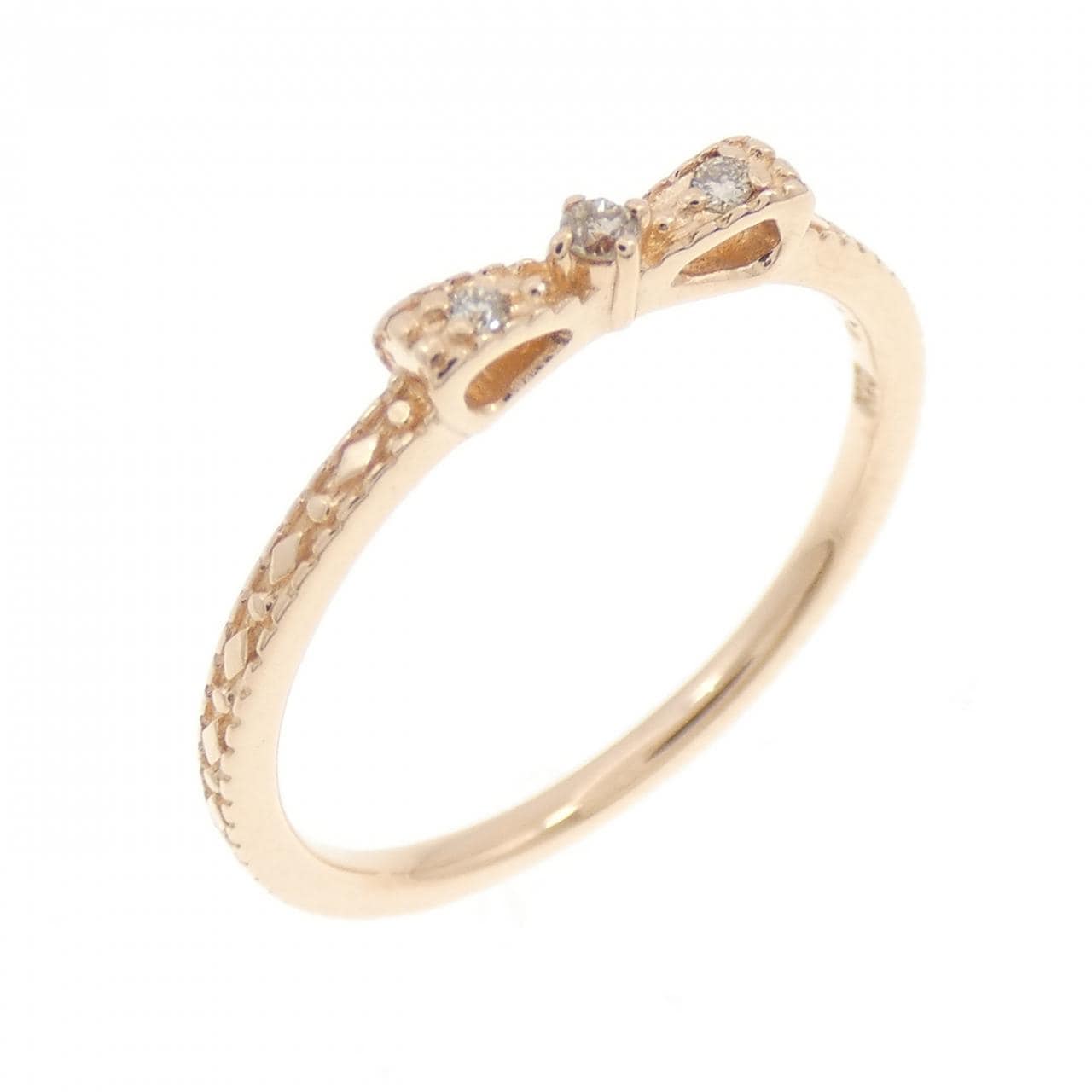 ノジェス リボン ダイヤモンド リング 0.02CT