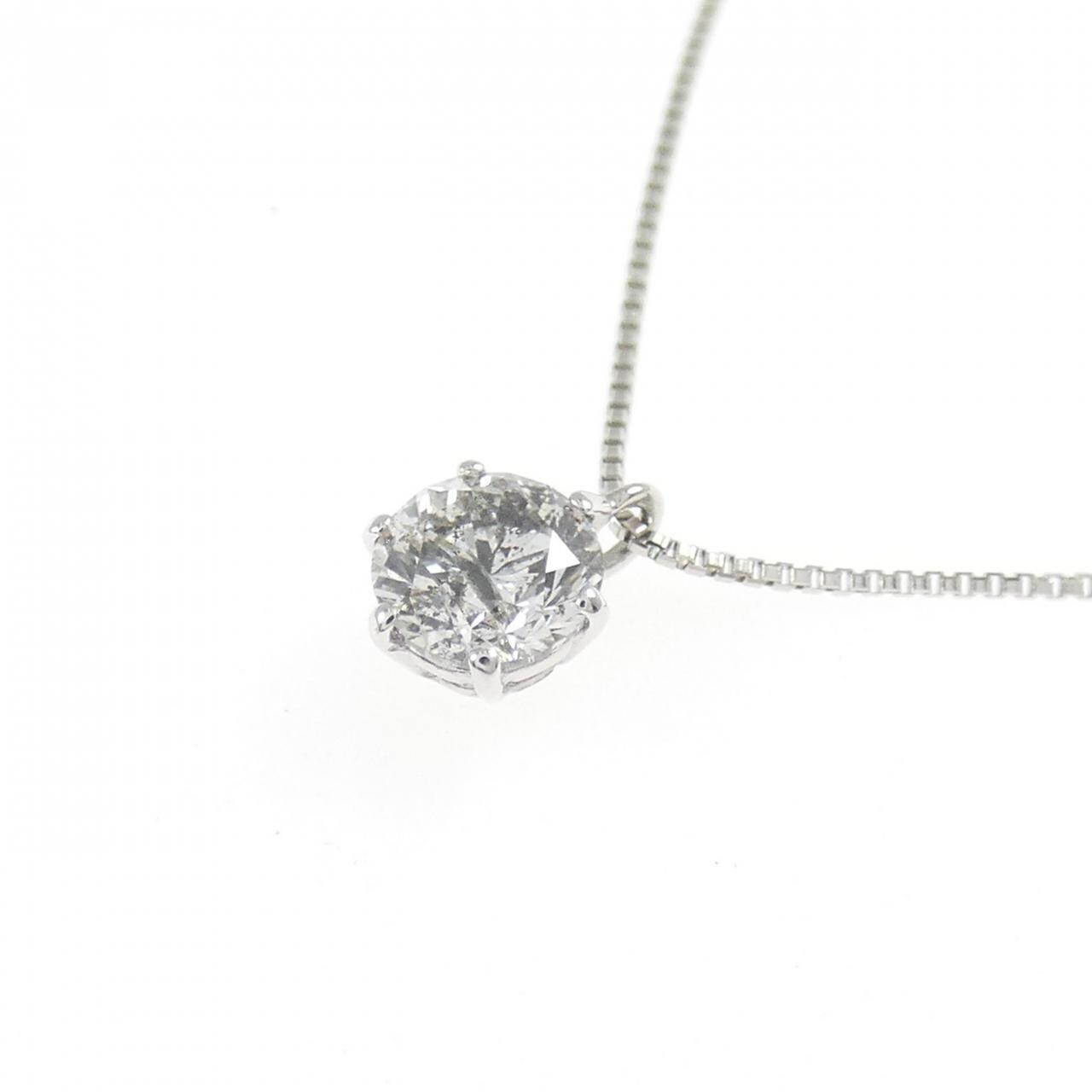 PT900/PT850 ソリティア ダイヤモンド ネックレス 0.30CT