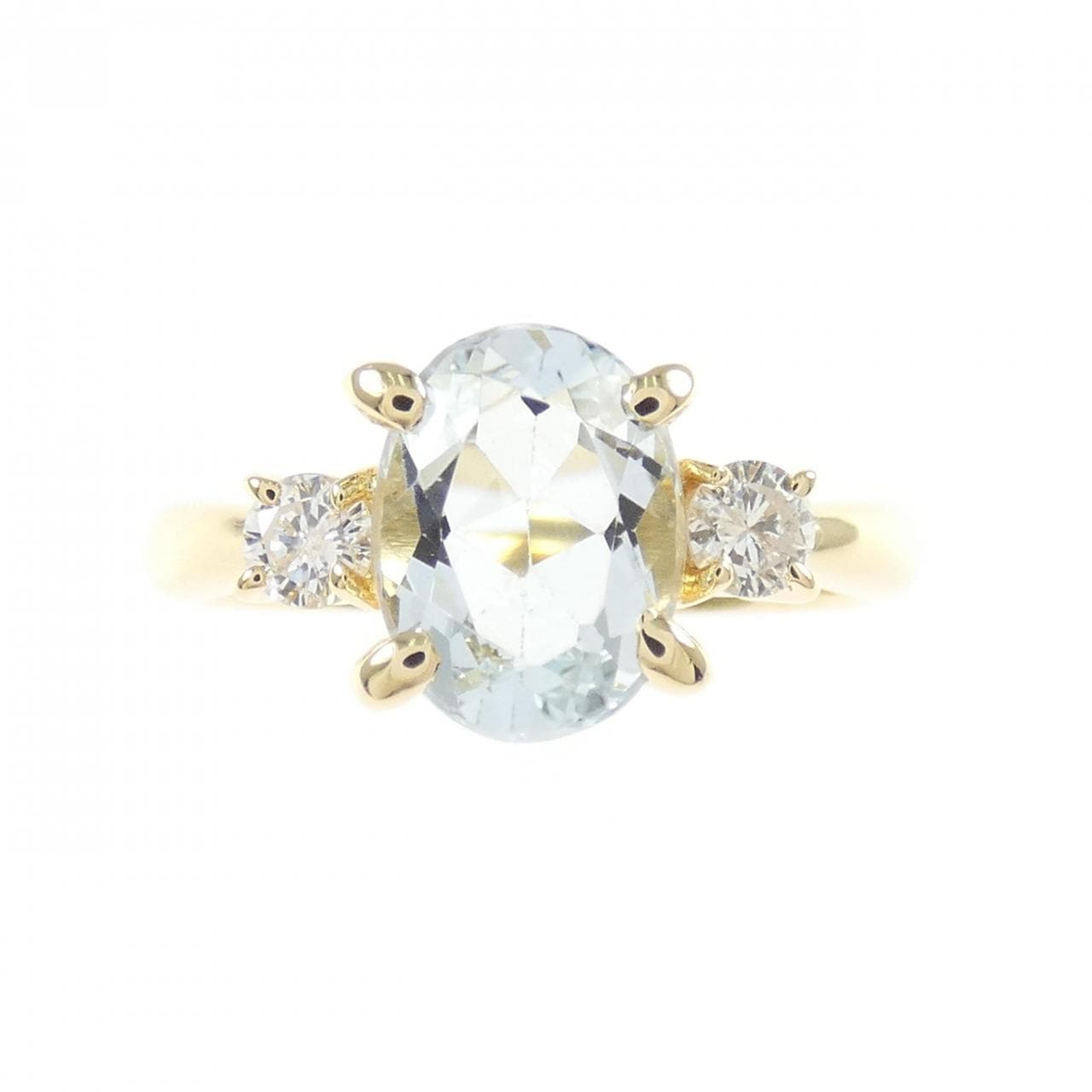 K18YG アクアマリン リング 1.12CT
