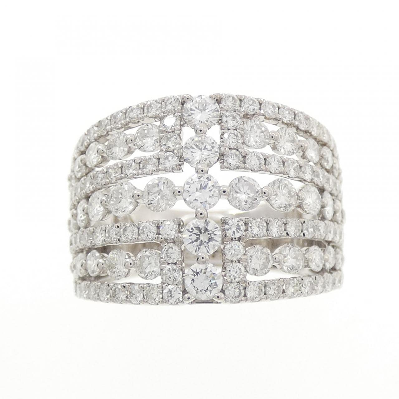 K18WG ダイヤモンド リング 2.05CT