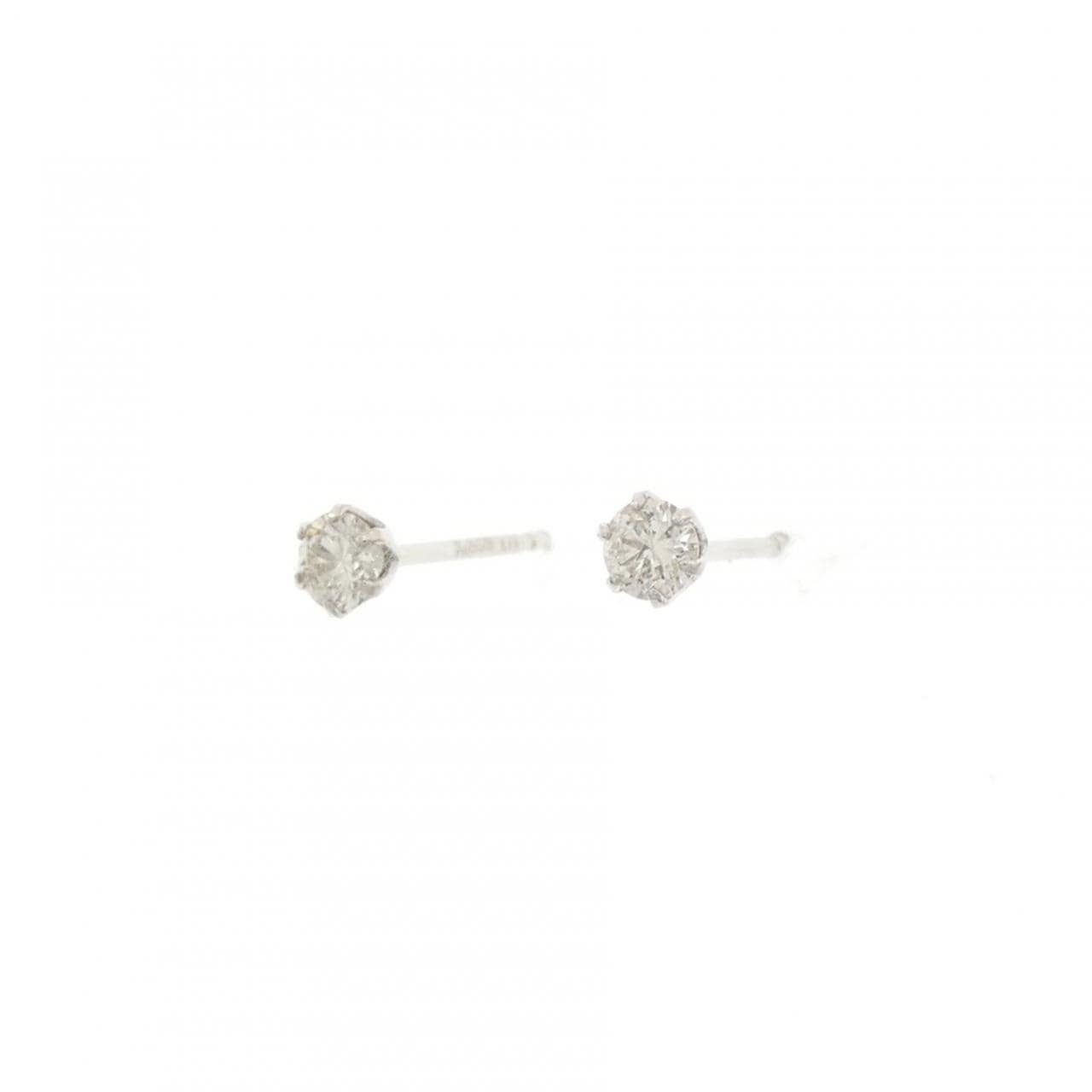 PT900 ソリティア ダイヤモンド ピアス 0.20CT