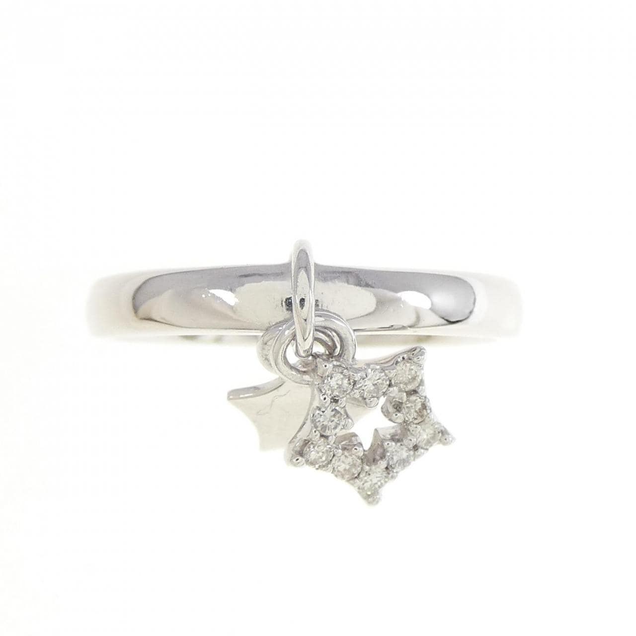 K18WG Star Diamond Ring 0.08CT