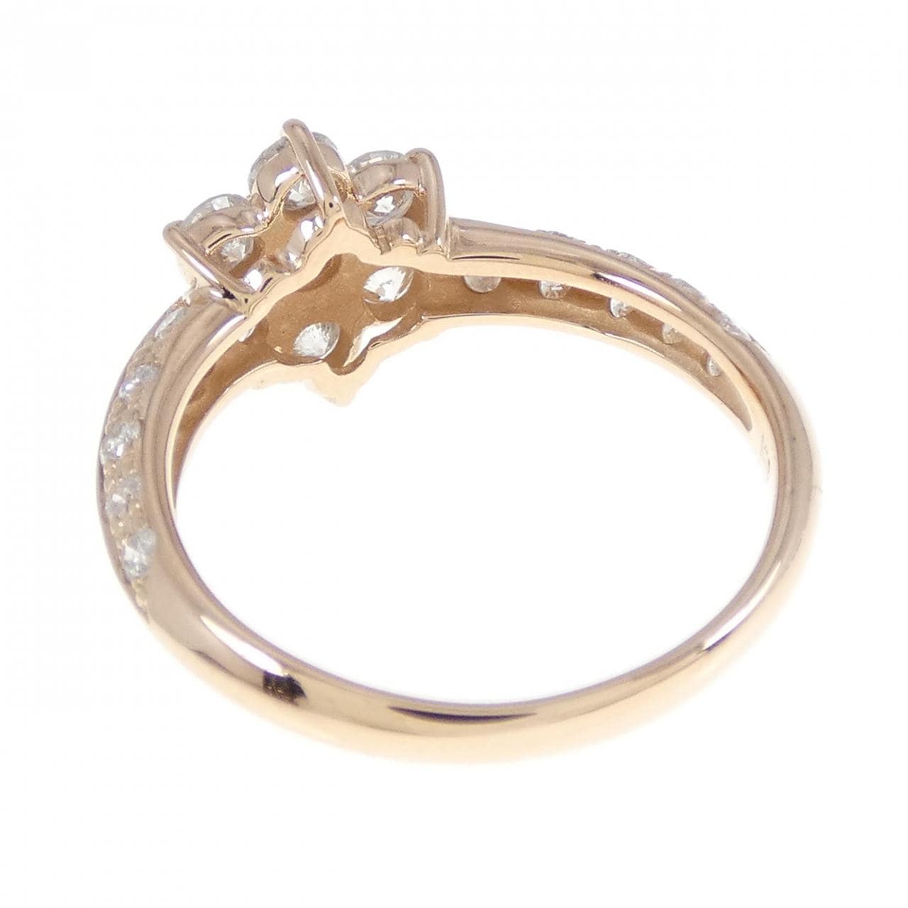K18PG flower Diamond ring 1.00CT