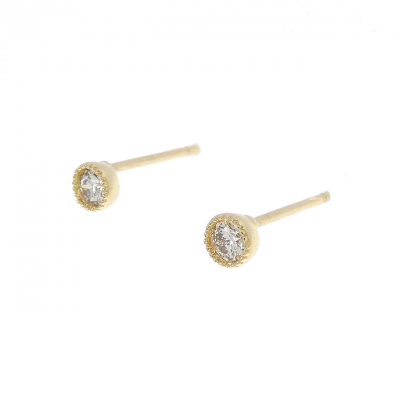 K18YG Diamond earrings 0.10CT