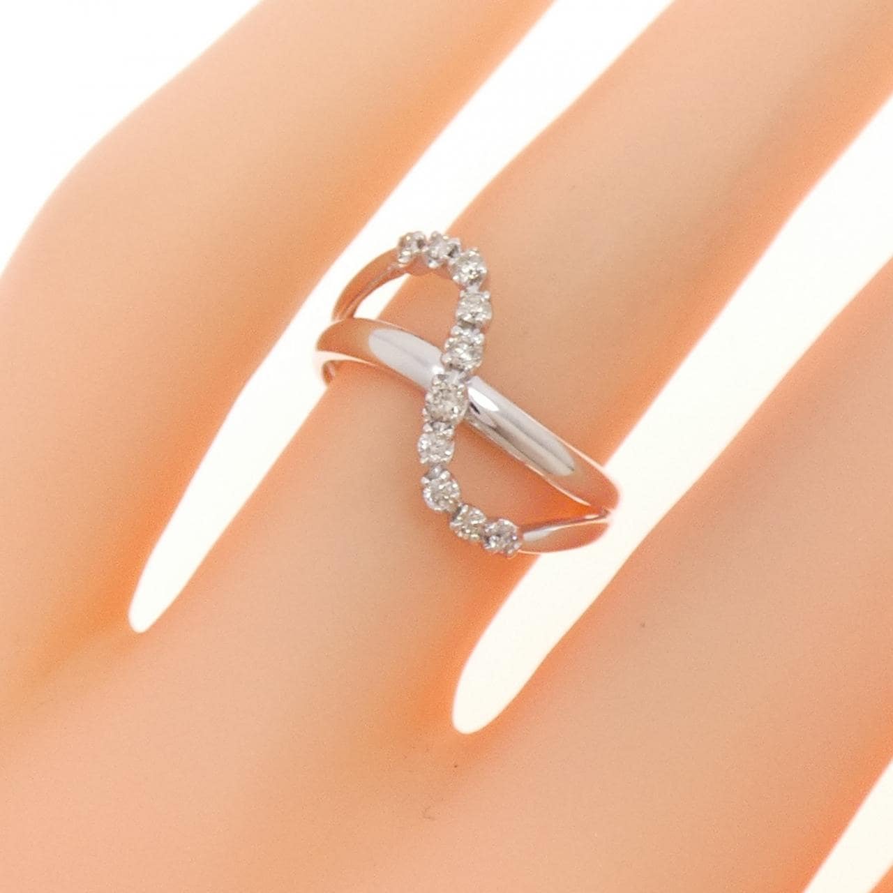 K18WG ダイヤモンド リング 0.14CT