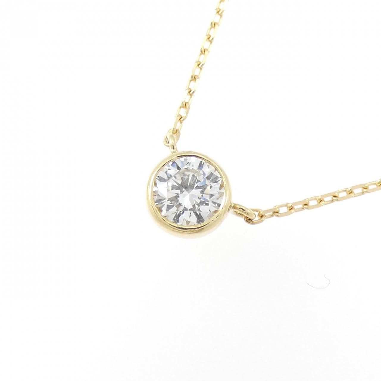 K18YG ソリティア ダイヤモンド ネックレス 0.314CT
