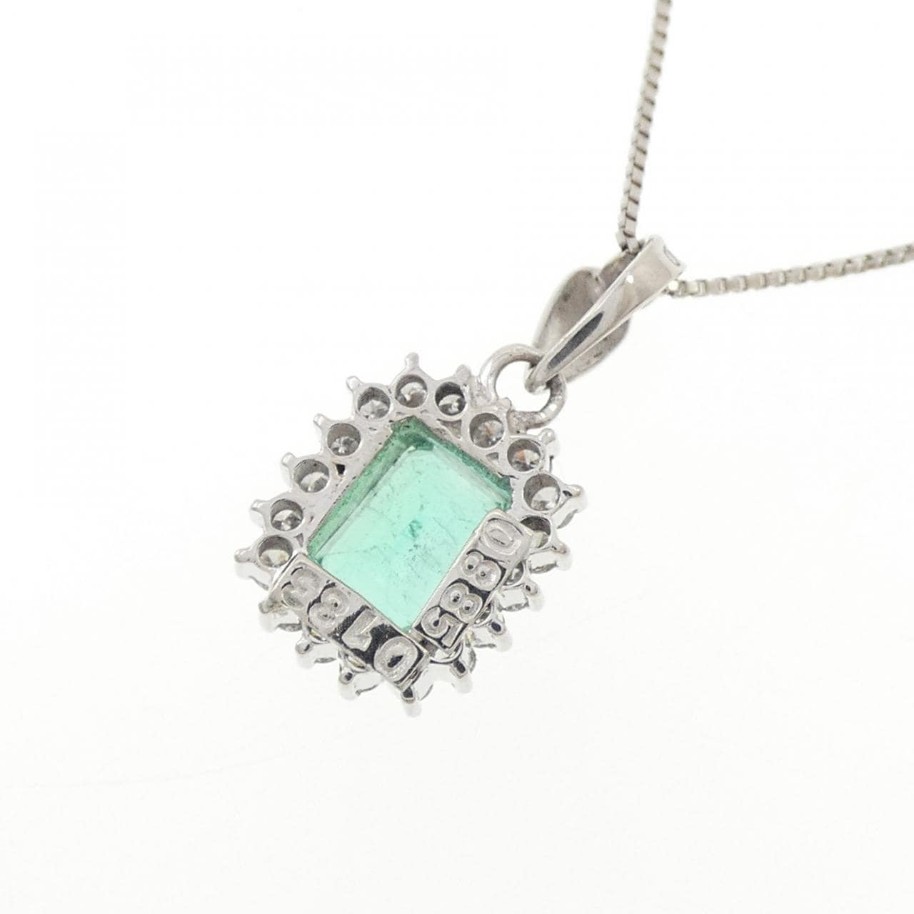 PT900/PT850 エメラルド ネックレス 0.885CT