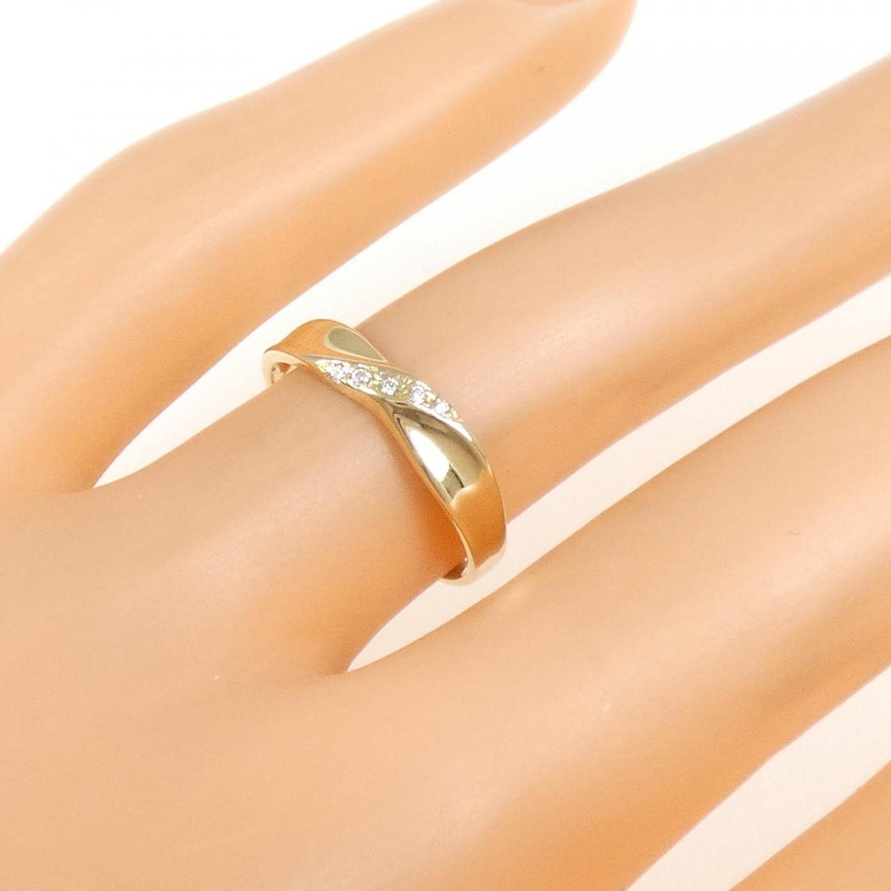 18KYG キュービック リング