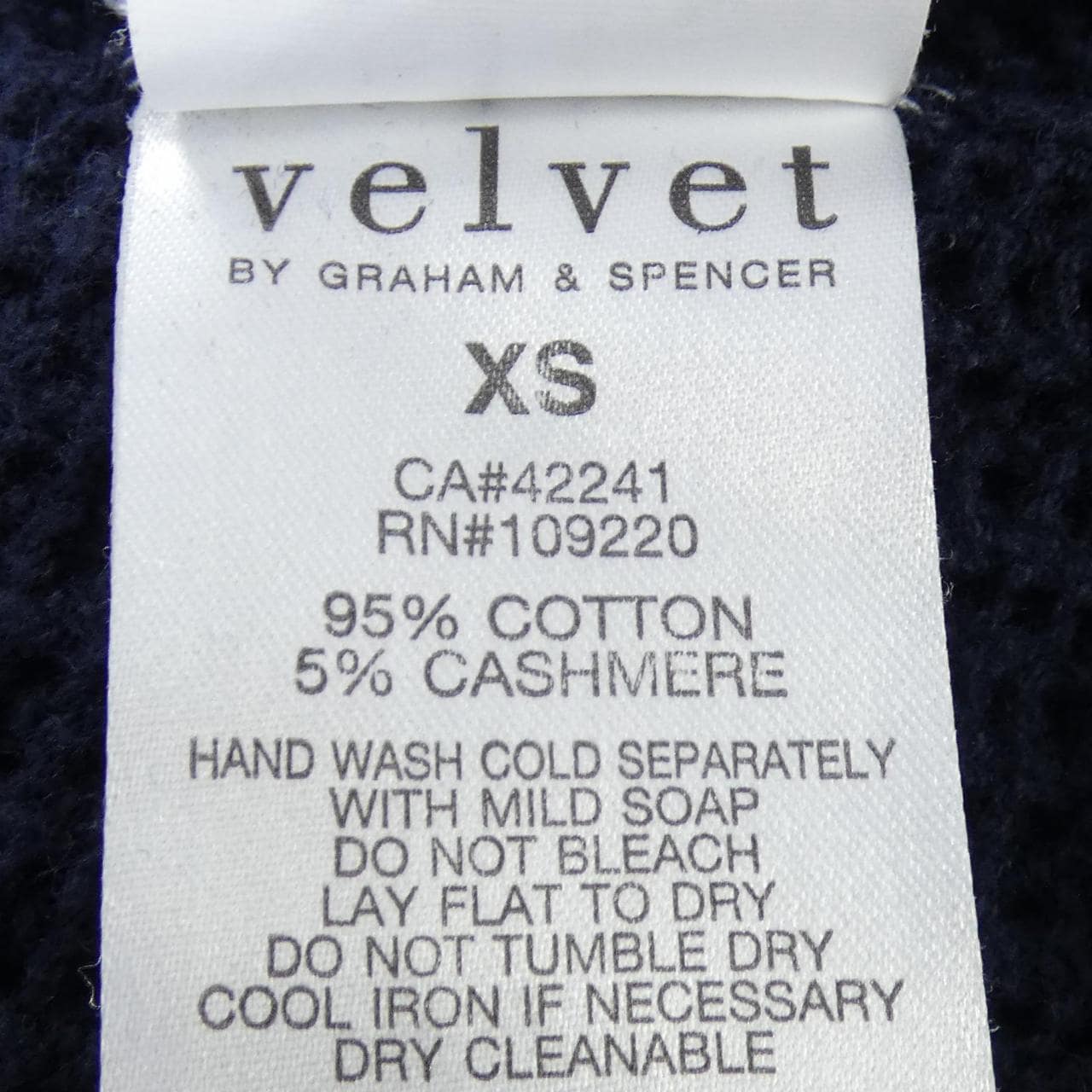 velvet カーディガン