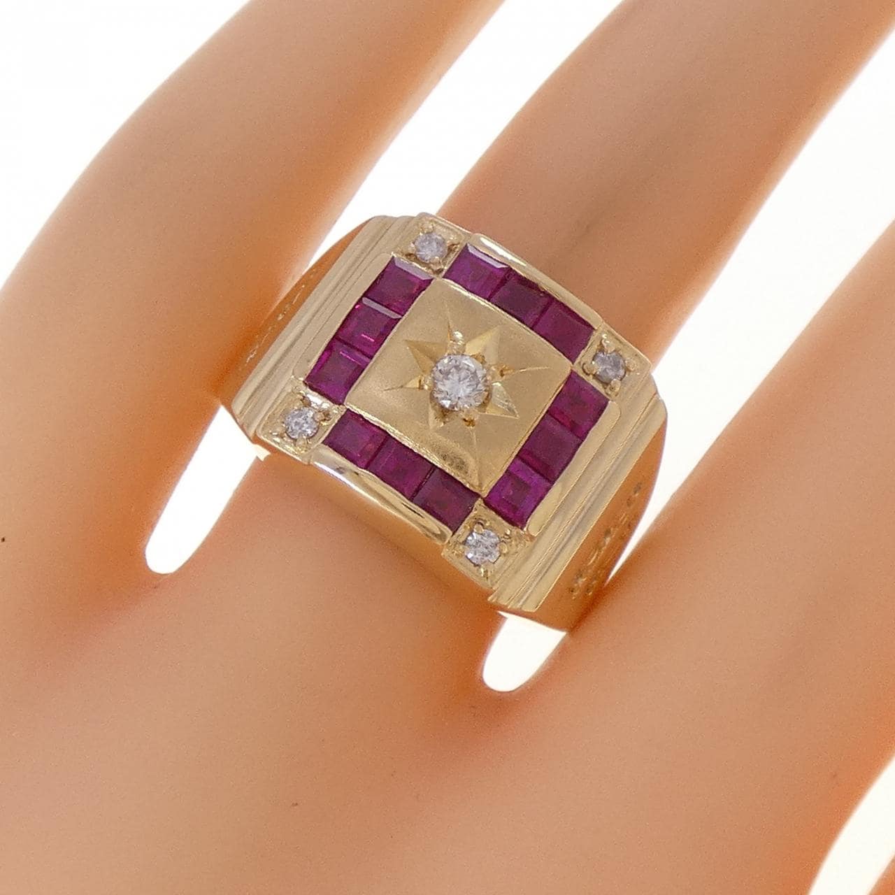 K18YG ルビー リング