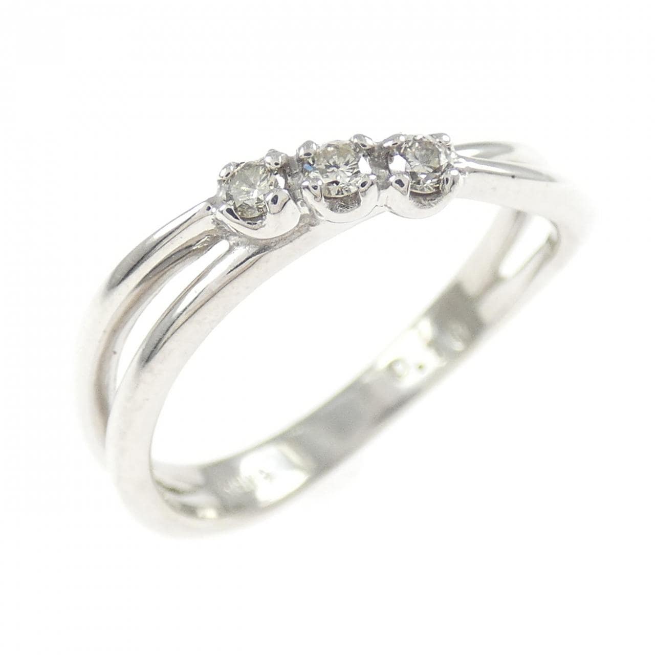 K18WG ダイヤモンド リング 0.10CT