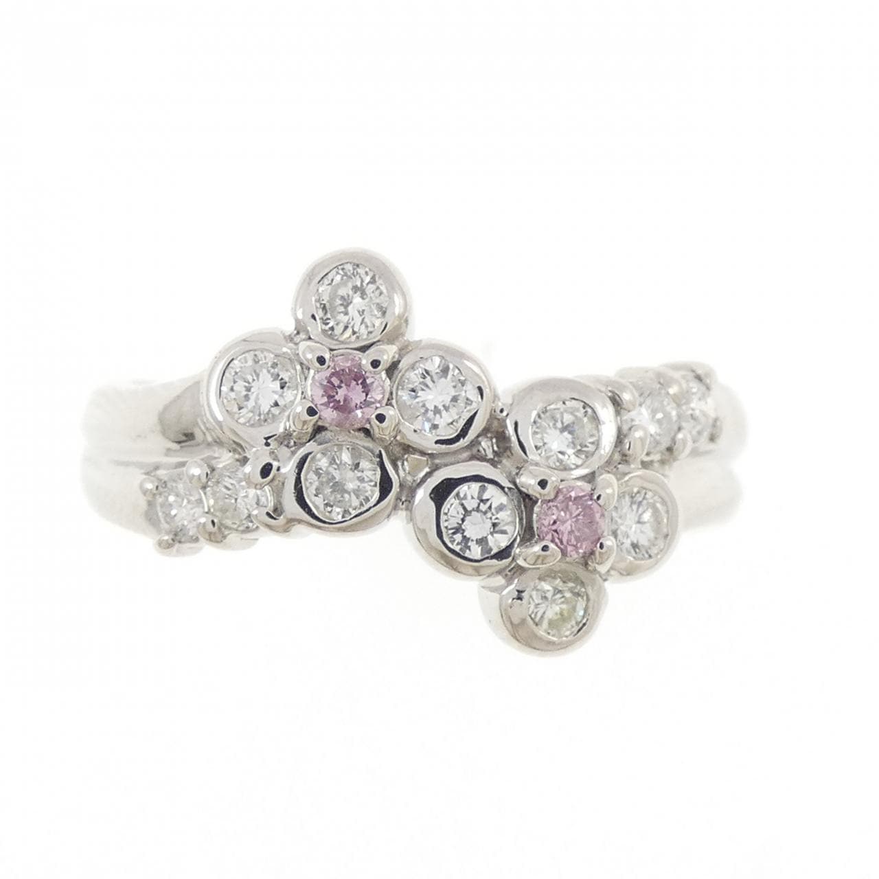 PT900 フラワー ダイヤモンド リング 0.33CT