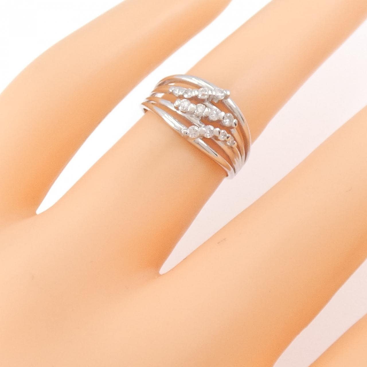 K18WG ダイヤモンド リング 0.17CT